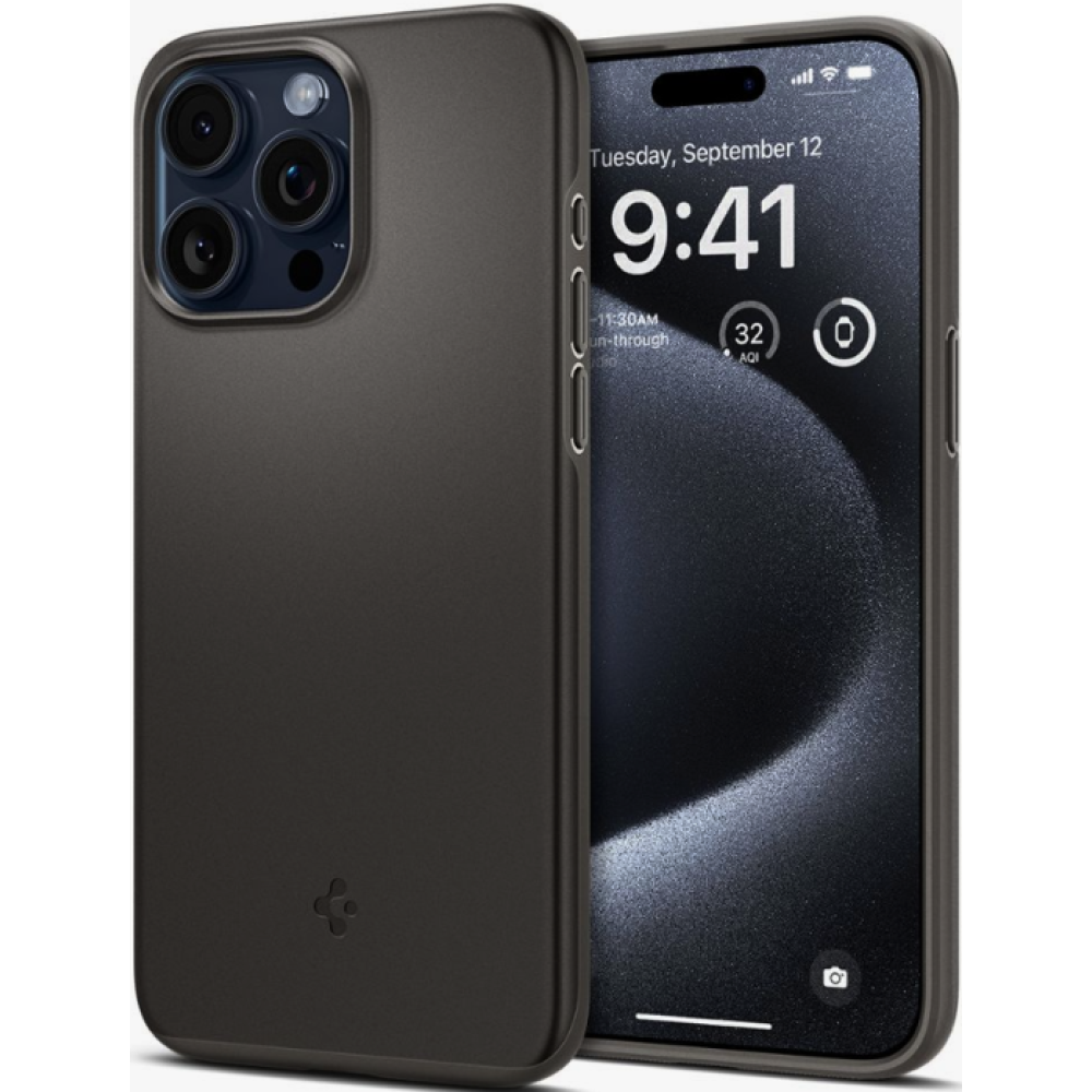 Spigen Θήκη Thin Fit - Apple iPhone 15 Pro - Gunmetal (ACS06687)