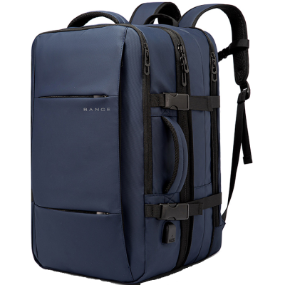 Bange 1908 Business Travel Backpack - Ανθεκτικό Επεκτάσιμο Σακίδιο / Τσάντα Πλάτης & Μεταφοράς Laptop έως 17.3" - 26L έως 45L - Blue