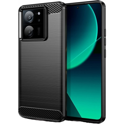 Tech-Protect Θήκη Σιλικόνης Carbon - Xiaomi 13T / 13T Pro - Black (9319456606072)