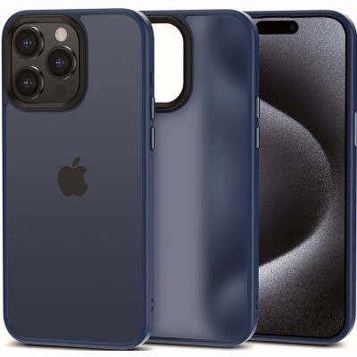 Θήκη Apple iPhone 15 Pro Max - Tech-Protect MagMat Σκληρή Ημιδιάφανη - Matte Navy (9319456606607)