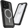 Ghostek Nautical 4 - Ανθεκτική Αδιάβροχη Θήκη MagSafe με Περιστρεφόμενο Κλιπ Ζώνης - Apple iPhone 15 Pro - Clear (GHOCAS3613)