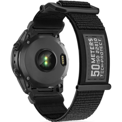 Tech-Protect Λουράκι Scout - Garmin Fenix 3/5X/3HR/5X Plus/6X/6X Pro/7X/8 (51mm) - Black (9319456605556)