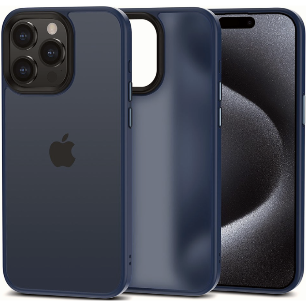 Tech-Protect MagMat - Σκληρή Ημιδιάφανη Θήκη Apple iPhone 15 Pro - Matte Navy (9319456606584)