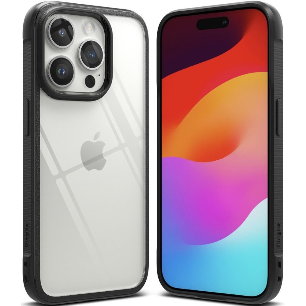 Ringke Fusion Bold - Σκληρή Διάφανη Θήκη με TPU Bumper - Apple iPhone 15 Pro Max - Black (8809919306652)