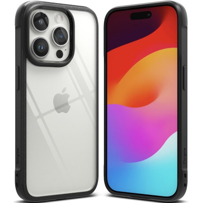 Ringke Fusion Bold - Σκληρή Διάφανη Θήκη με TPU Bumper - Apple iPhone 15 Pro Max - Black (8809919306652)