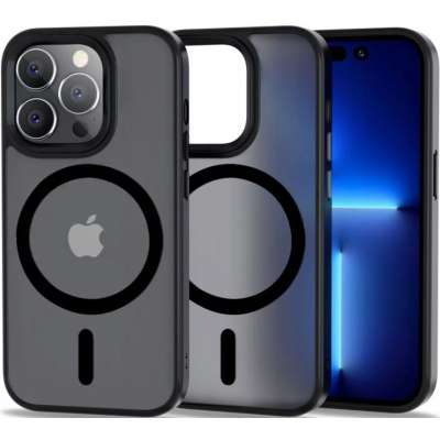 Tech-Protect MagMat - Σκληρή Ημιδιάφανη Θήκη MagSafe Apple iPhone 14 Pro - Matte Black (9589046925474)