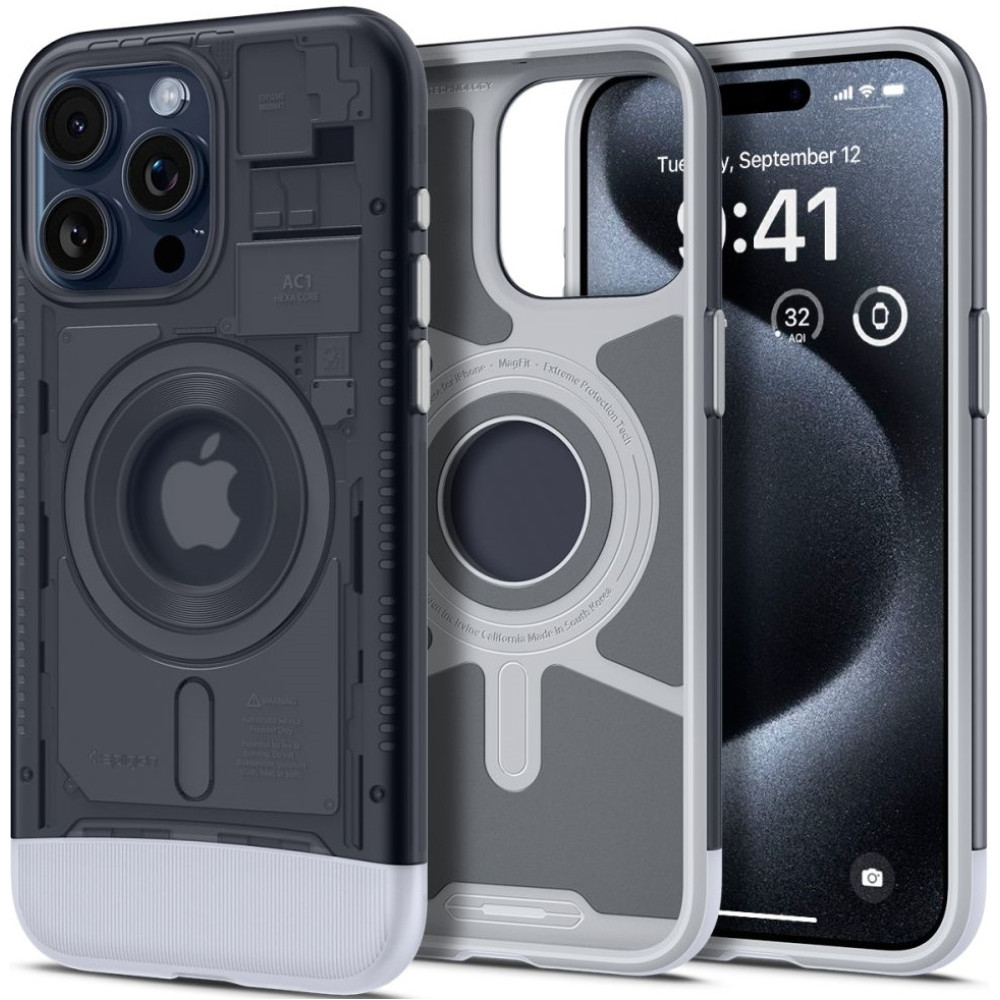 Spigen Classic C1 MagFit - Ανθεκτική Σκληρή Θήκη MagSafe - Apple iPhone 15 Pro - Graphite (ACS06742)