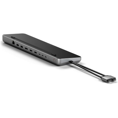 Satechi USB-C Dual Dock Stand - Docking Station με 3 x Type-C / 2 x HDMI 4K 60Hz / 1 x DisplayPort  / 2 x USB-A / 1 x Ethernet / 1 x SSD Θήκη για M.2 SATA / NVMe (ST-DDSM)