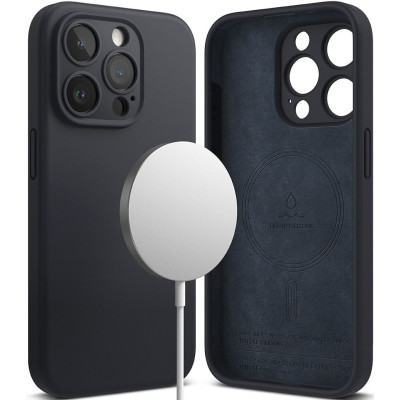 Ringke Silicone Magnetic - Ανθεκτική MagSafe Θήκη Σιλικόνης - Apple iPhone 15 Pro Max - Deep Blue (8809919307048)