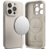 Ringke Silicone Magnetic - Ανθεκτική MagSafe Θήκη Σιλικόνης - Apple iPhone 15 Pro - Stone (8809919307956)
