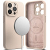 Ringke Silicone Magnetic - Ανθεκτική MagSafe Θήκη Σιλικόνης - Apple iPhone 15 Pro - Pink Sand (8809919307925)