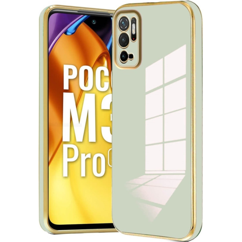 Bodycell Gold Plated - Θήκη Σιλικόνης Xiaomi Redmi Note 10 5G / Redmi Note 10T 5G / Poco M3 Pro 5G - Mint Green (5206015069925)