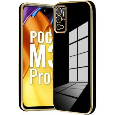 Bodycell Gold Plated - Θήκη Σιλικόνης Xiaomi Redmi Note 10 5G / Redmi Note 10T 5G / Poco M3 Pro 5G - Black (5206015069918)