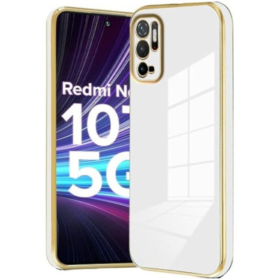 Bodycell Gold Plated - Θήκη Σιλικόνης Xiaomi Redmi Note 10 5G / Redmi Note 10T 5G / Poco M3 Pro 5G - White (5206015069932)