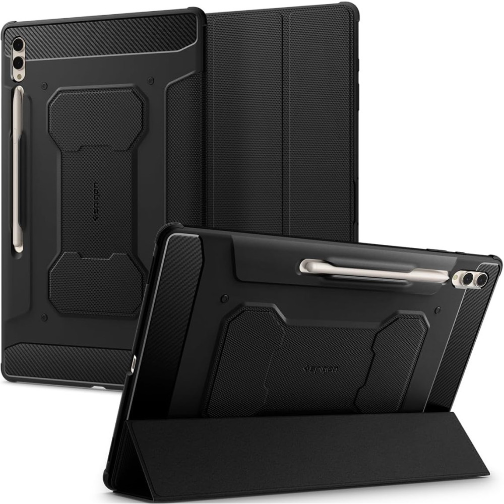 Spigen Rugged Armor Pro - Θήκη Samsung Galaxy Tab S10 Ultra / S9 Ultra / S8 Ultra 14.6'' με Υποδοχή για Γραφίδα - Black (ACS06538)