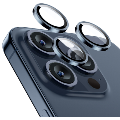 ESR Armorite Camera Lens Protectors - Αντιχαρακτικό Γυαλί Προστασίας για Φακό Κάμερας - Apple iPhone 15 Pro / 15 Pro Max - Blue (4894240174166)