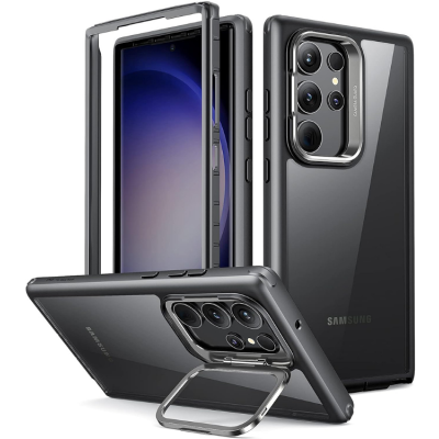 ESR Shock Armor Kickstand - Ανθεκτική Διάφανη Θήκη με Kickstand - Samsung Galaxy S23 Ultra - Clear / Black (4894240175705)