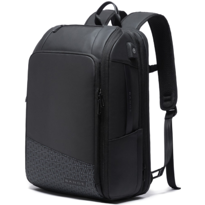 Bange 22005 Business Travel Backpack - Ανθεκτικό Επεκτάσιμο Σακίδιο / Τσάντα Πλάτης & Μεταφοράς Laptop έως 17.3" - 25L έως 45L - Black