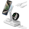 ESR HaloLock 6 in 1 Wireless Charging Station with CryoBoost - Μαγνητική Βάση Ασύρματης Φόρτισης MagSafe για Apple iPhone / Apple Watch / AirPods & 2 x Type-C / 1 x USB-A - 100W - Arctic White (4894240165584)