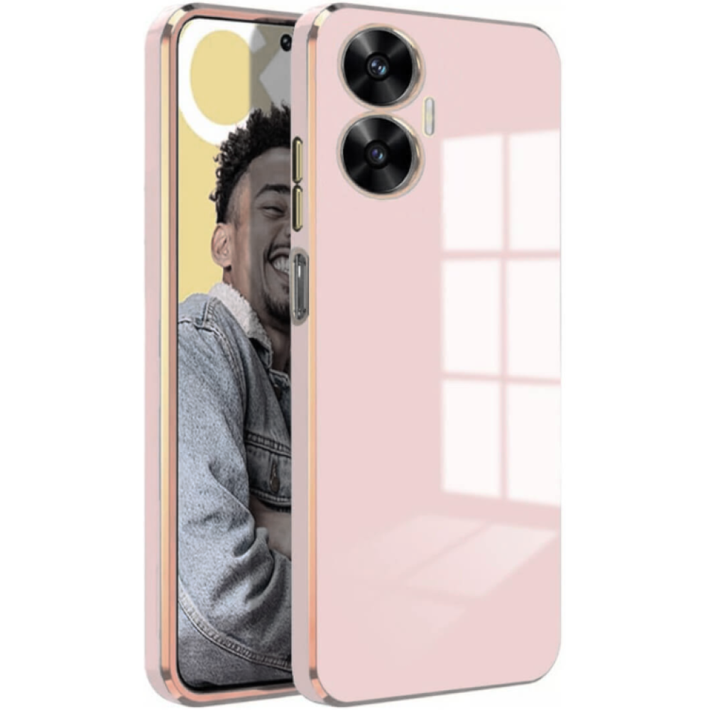Bodycell Gold Plated - Θήκη Σιλικόνης Realme C55 - Pink (5206015070846)