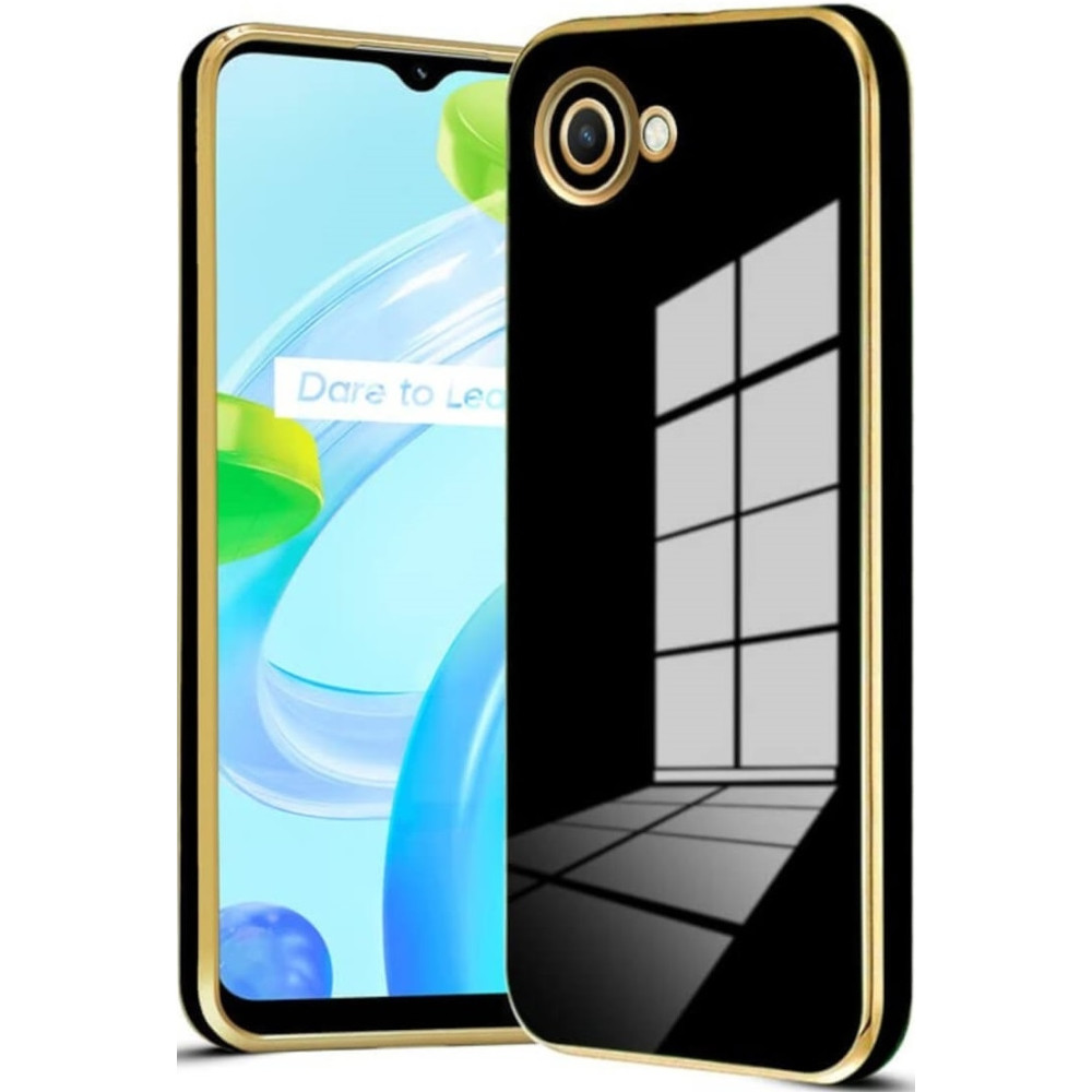 Bodycell Gold Plated - Θήκη Σιλικόνης Realme C30 - Black (5206015070709)