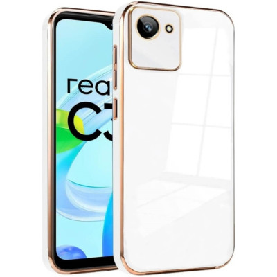 Bodycell Gold Plated - Θήκη Σιλικόνης Realme C30 - White (5206015070730)