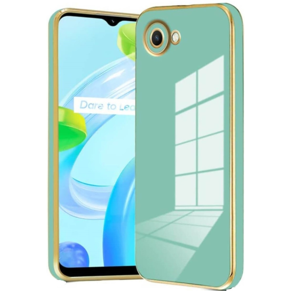 Bodycell Gold Plated - Θήκη Σιλικόνης Realme C30 - Mint Green (5206015070716)
