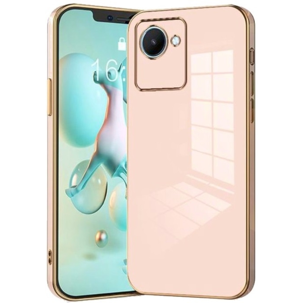 Bodycell Gold Plated - Θήκη Σιλικόνης Realme C30 - Pink (5206015070723)