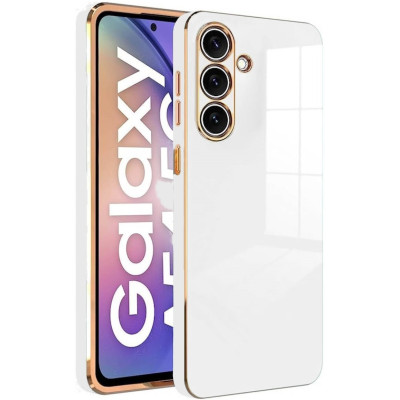 Bodycell Gold Plated - Θήκη Σιλικόνης Samsung Galaxy A54 - White (5206015071355)
