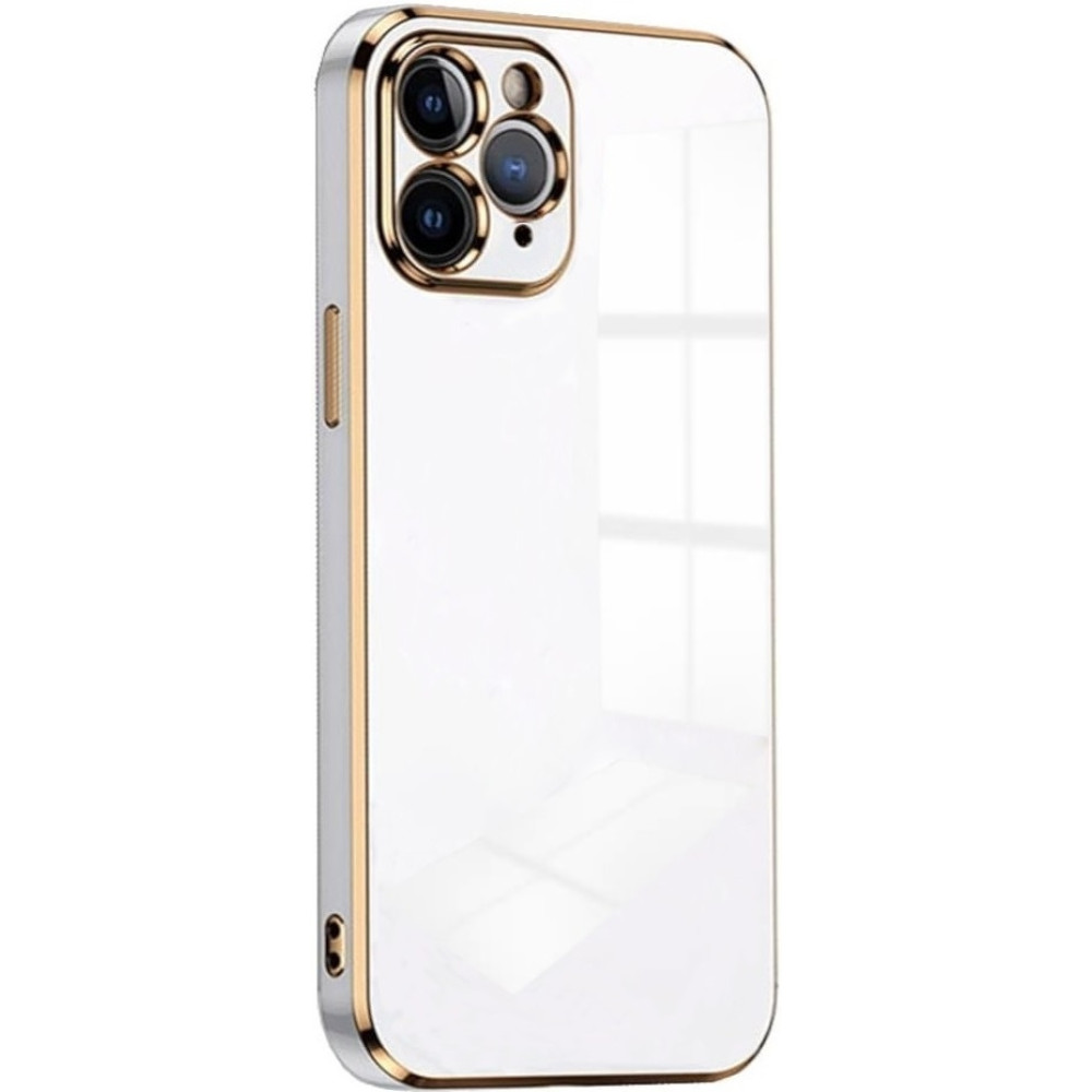 Bodycell Gold Plated - Θήκη Σιλικόνης Apple iPhone 11 Pro - White (5206015069000)