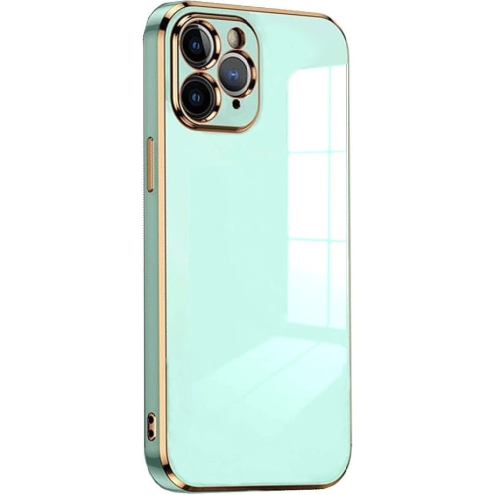 Bodycell Gold Plated - Θήκη Σιλικόνης Apple iPhone 11 Pro Max - Mint Green (5206015069024)