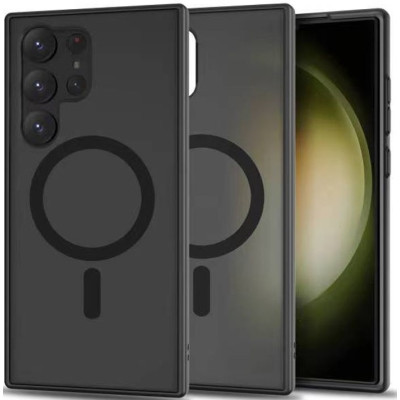 Tech-Protect MagMat - Σκληρή Ημιδιάφανη Θήκη MagSafe Samsung Galaxy S23 Ultra - Matte Black (9490713932490)