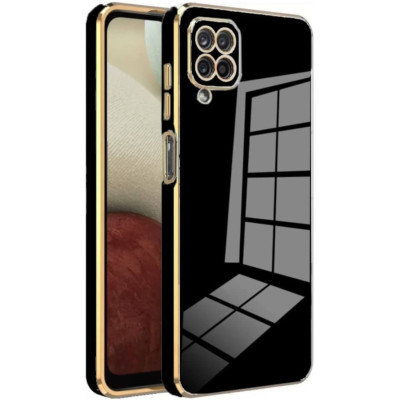 Bodycell Gold Plated - Θήκη Σιλικόνης Samsung Galaxy A12 - Black (5206015070983)