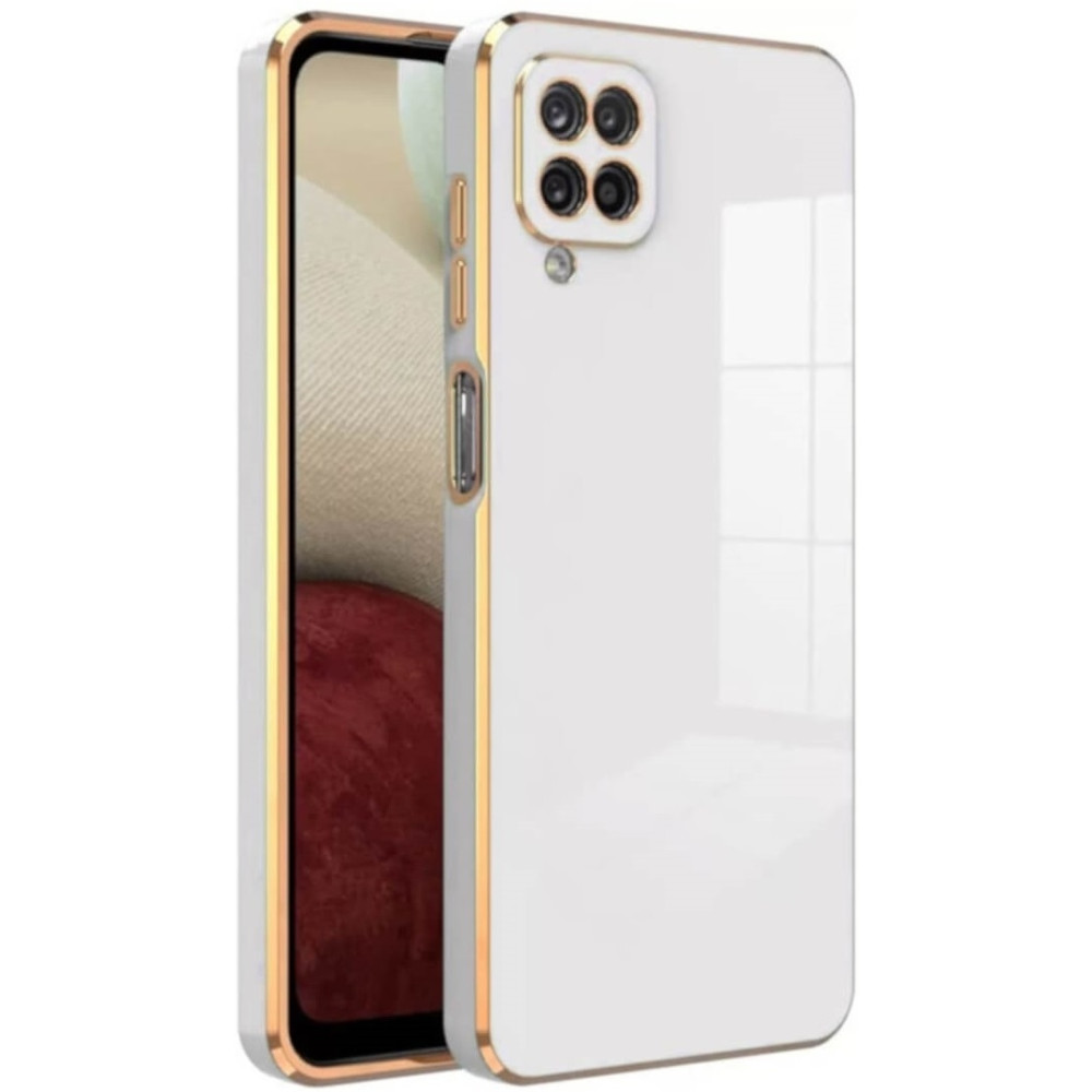 Bodycell Gold Plated - Θήκη Σιλικόνης Samsung Galaxy A12 - White (5206015071010)