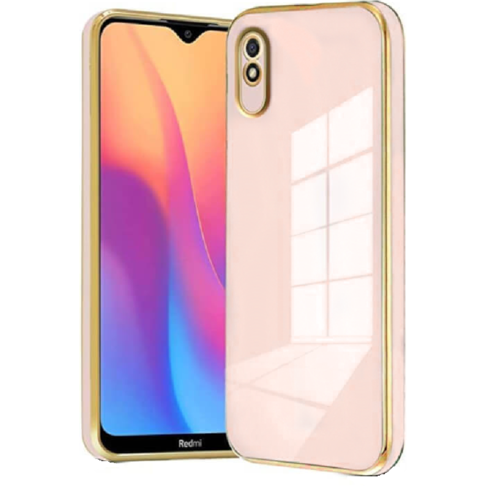Bodycell Gold Plated - Θήκη Σιλικόνης Xiaomi Redmi 9A / 9AT / 9i - Pink (5206015071980)