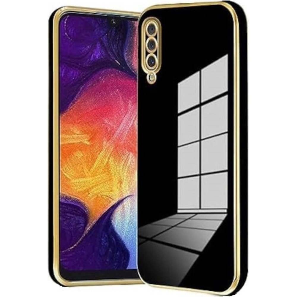 Bodycell Gold Plated - Θήκη Σιλικόνης Samsung Galaxy A50 / A30s - Black (5206015071232)