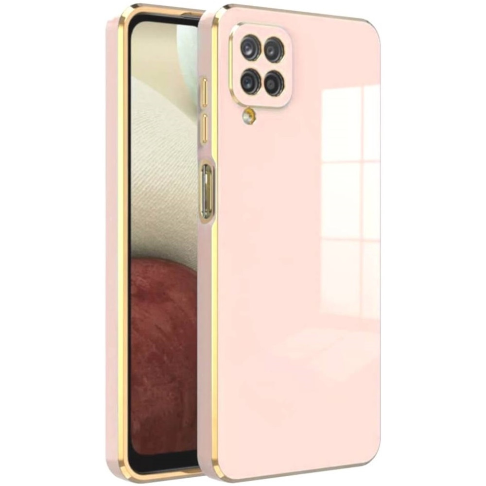 Bodycell Gold Plated - Θήκη Σιλικόνης Samsung Galaxy A12 - Pink (5206015071003)