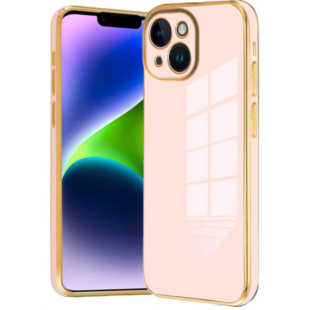 Bodycell Gold Plated - Θήκη Σιλικόνης Apple iPhone 14 Plus - Pink (5206015070679)