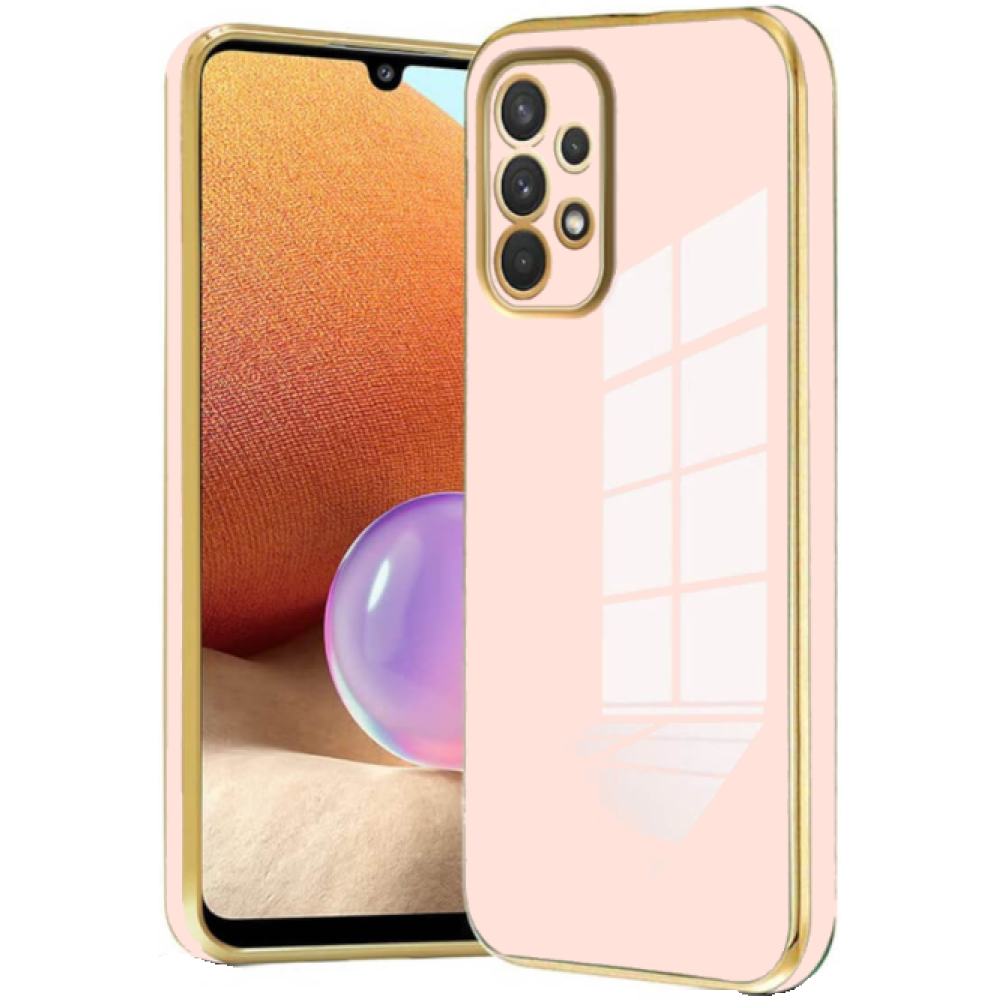 Bodycell Gold Plated - Θήκη Σιλικόνης Samsung Galaxy A32 4G - Pink (5206015071171)