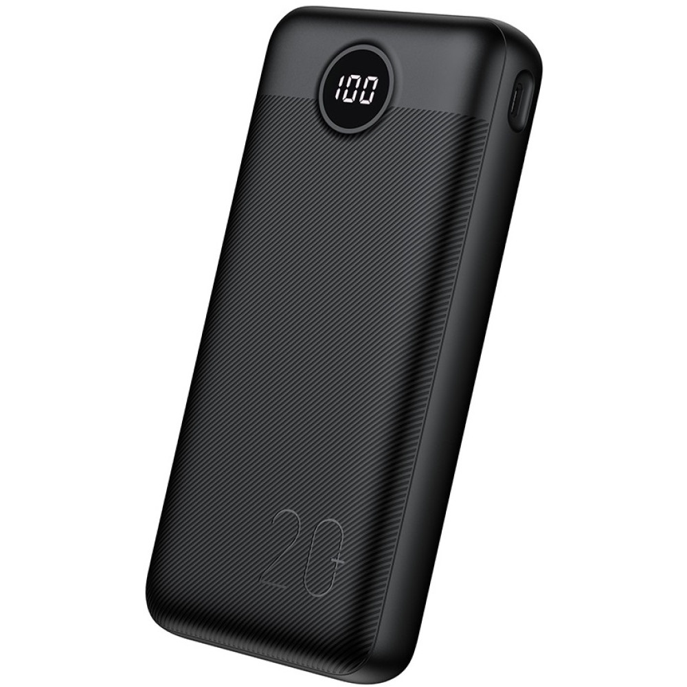 Veger PowerBank L20S με Ψηφιακή Οθόνη LED - Φορητή Μπαταρία Φόρτισης με 2 x USB-Α / 1 x Type-C - 20000mAh - 20W - Black (W2039PD)