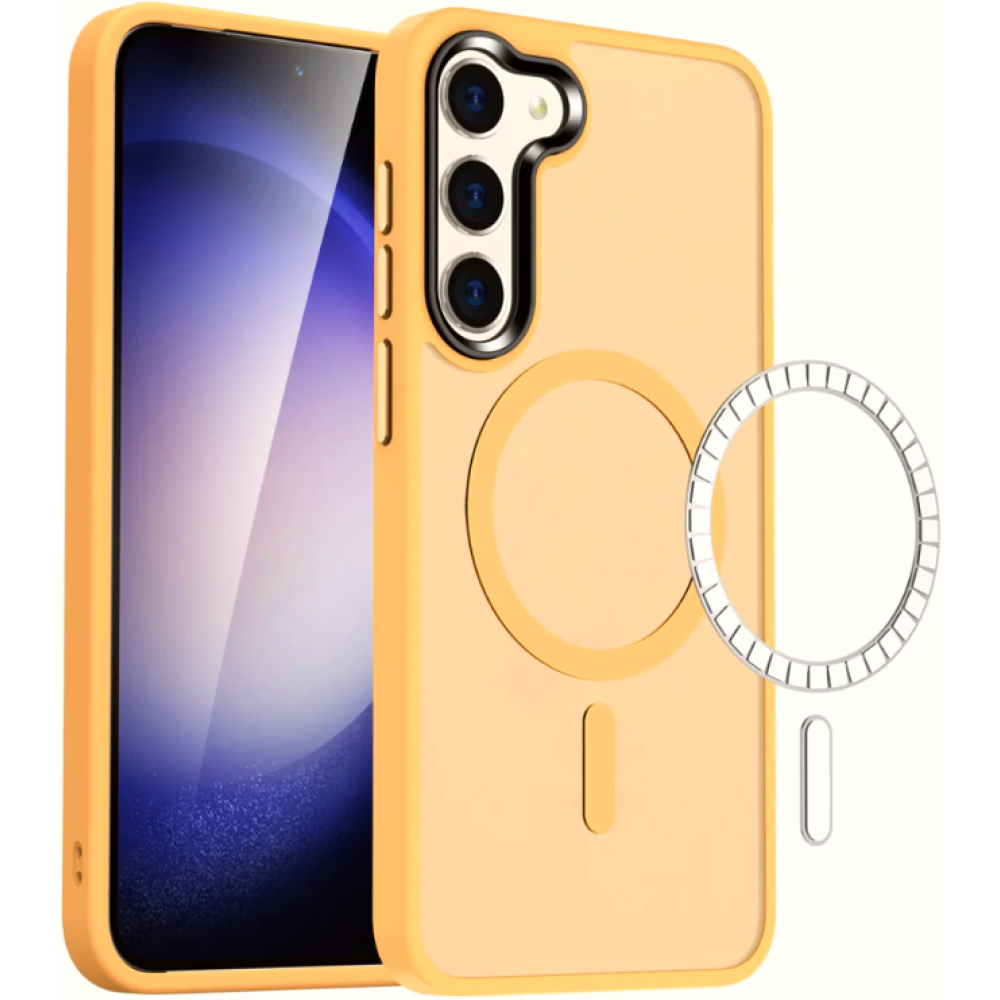 HappyCase Ημιδιάφανη Σκληρή Θήκη MagSafe - Samsung Galaxy S23 Plus - Matte Orange (8719246422645)
