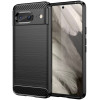 HappyCase Θήκη Σιλικόνης Brushed - Google Pixel 8 - Black (8719246390777)