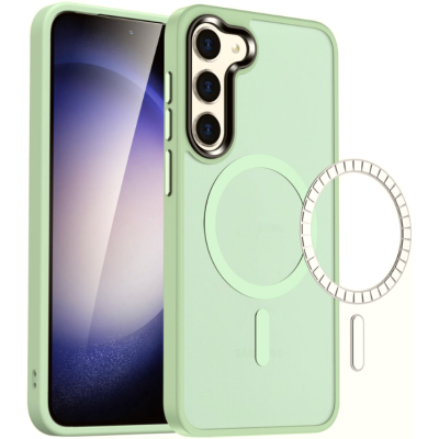 HappyCase Ημιδιάφανη Σκληρή Θήκη MagSafe - Samsung Galaxy S23 Plus - Matte Green (8719246412776)