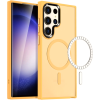 HappyCase Ημιδιάφανη Σκληρή Θήκη MagSafe - Samsung Galaxy S23 Ultra - Matte Orange (8719246422683)