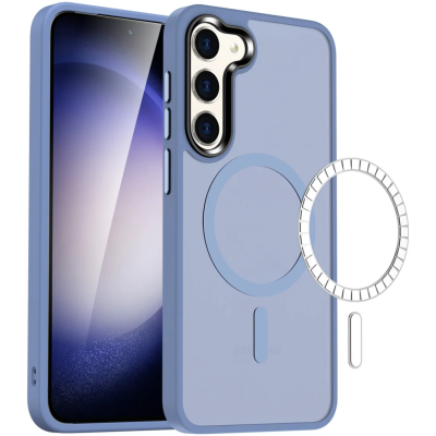 HappyCase Ημιδιάφανη Σκληρή Θήκη MagSafe - Samsung Galaxy S23 - Matte Blue (8719246422638)