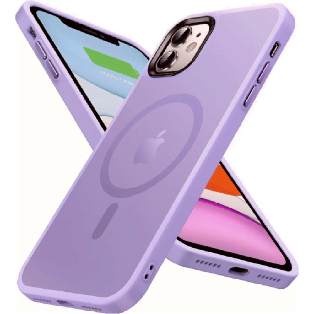 HappyCase Ημιδιάφανη Σκληρή Θήκη MagSafe - Apple iPhone 11 - Matte Lila (8719246422065)