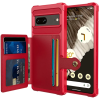 HappyCase 3 σε 1 - Θήκη Σιλικόνης με Ενσωματωμένο PU Πορτοφόλι - Google Pixel 7 - Red (8719246420634)