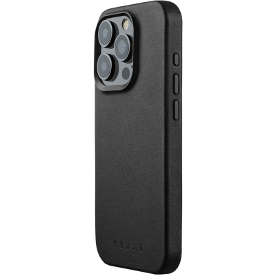 MUJJO Full Leather Case - Δερμάτινη Θήκη MagSafe - Apple iPhone 15 Pro - Black (MUJJO-CL-039-BK)