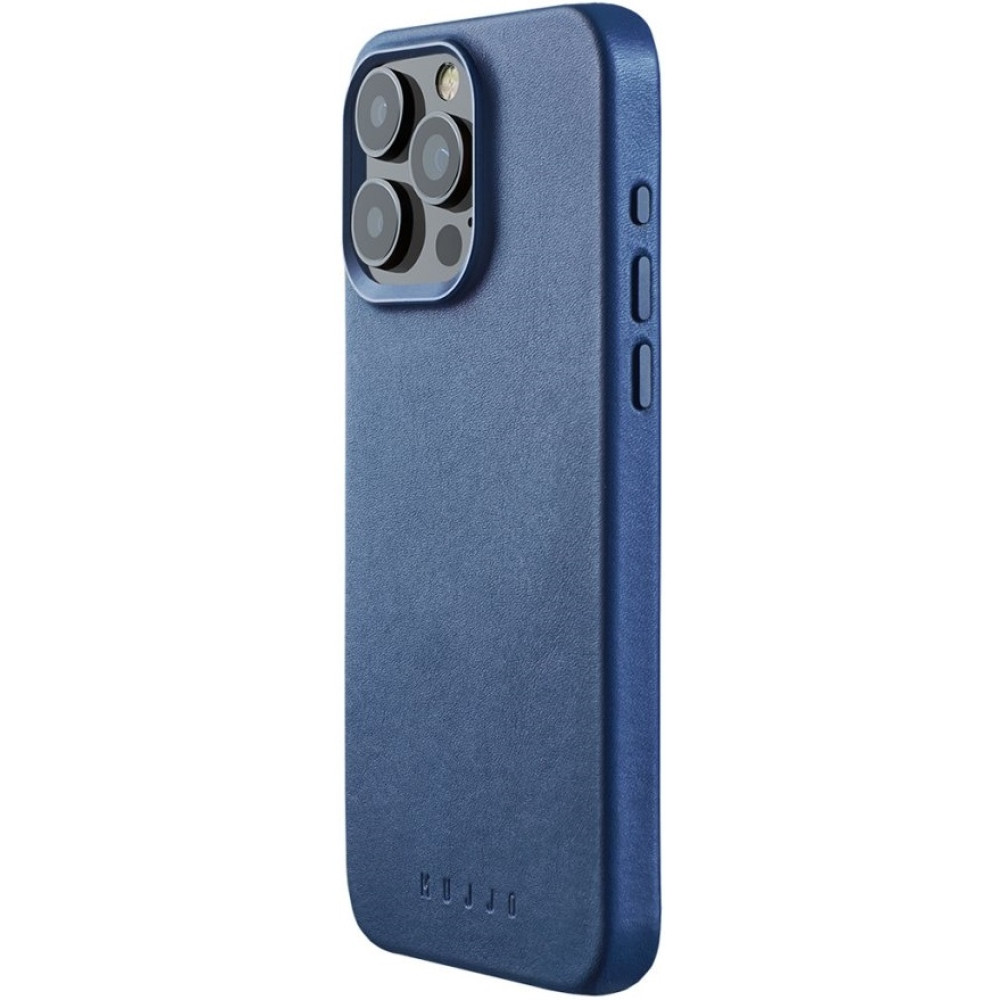 MUJJO Full Leather Case - Δερμάτινη Θήκη MagSafe - Apple iPhone 15 Pro Max - Monaco Blue (MUJJO-CL-041-BL)