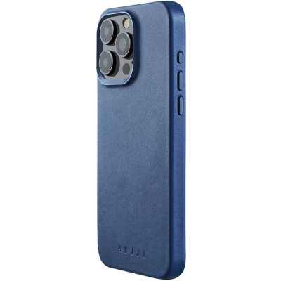 MUJJO Full Leather Case - Δερμάτινη Θήκη MagSafe - Apple iPhone 15 Pro Max - Monaco Blue (MUJJO-CL-041-BL)